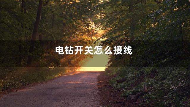 电钻开关怎么接线
