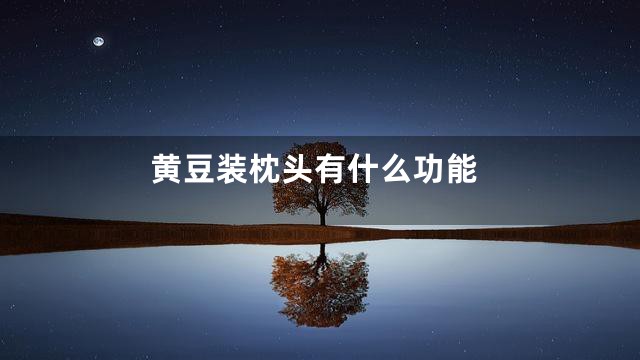 黄豆装枕头有什么功能