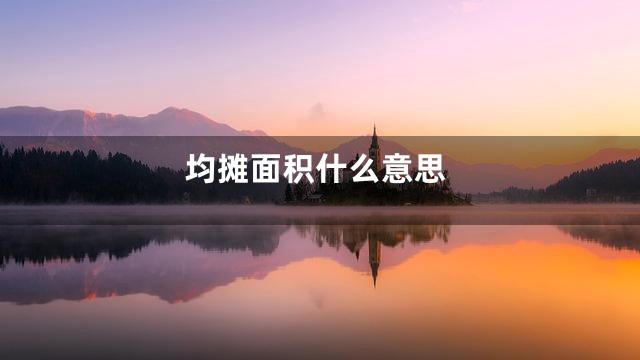 均摊面积什么意思