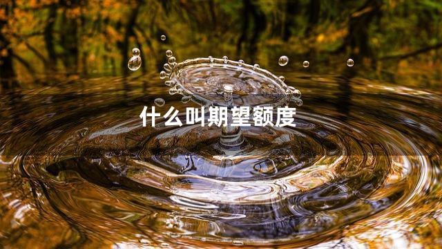 什么叫期望额度