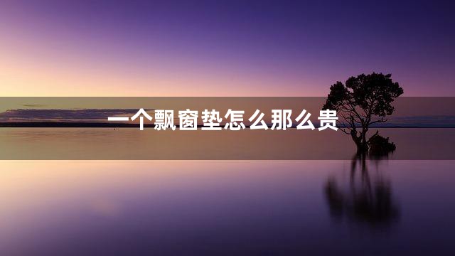 一个飘窗垫怎么那么贵