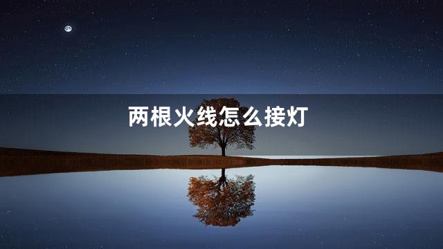 两根火线怎么接灯