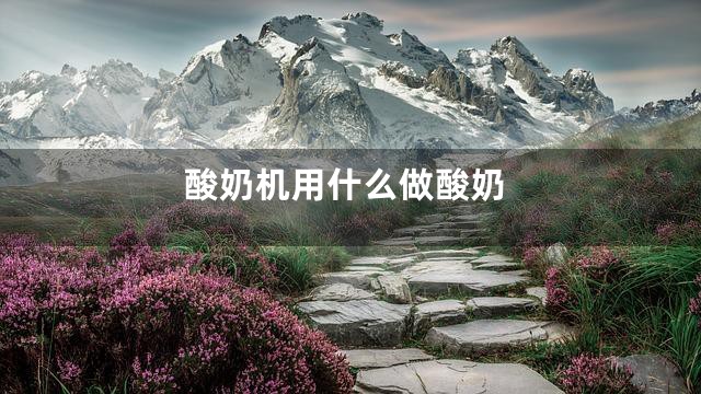 酸奶机用什么做酸奶