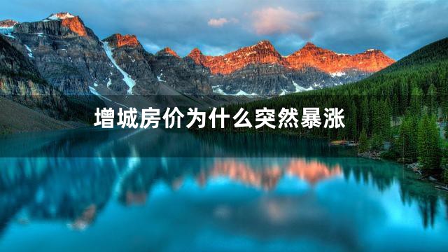 增城房价为什么突然暴涨