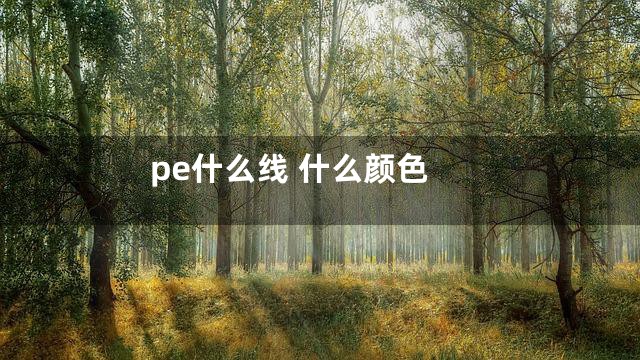 pe什么线 什么颜色