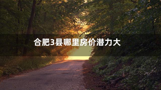 合肥3县哪里房价潜力大