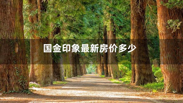 国金印象最新房价多少