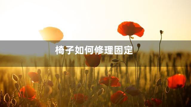 椅子如何修理固定