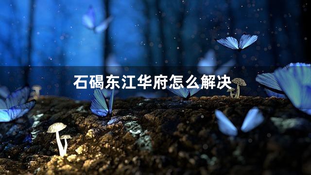 石碣东江华府怎么解决
