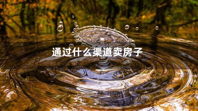 通过什么渠道卖房子