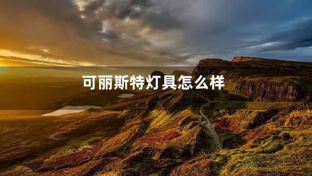 可丽斯特灯具怎么样