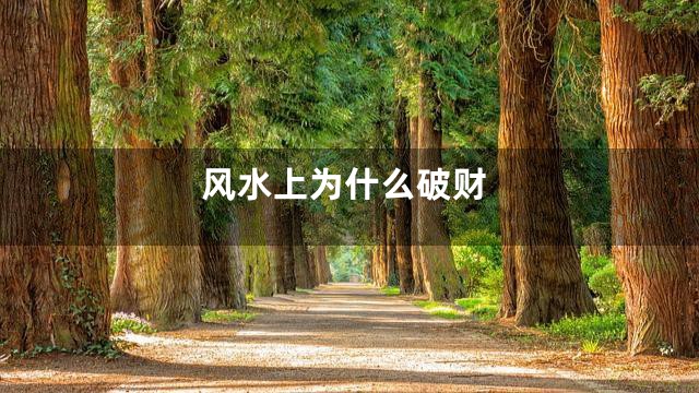 风水上为什么破财