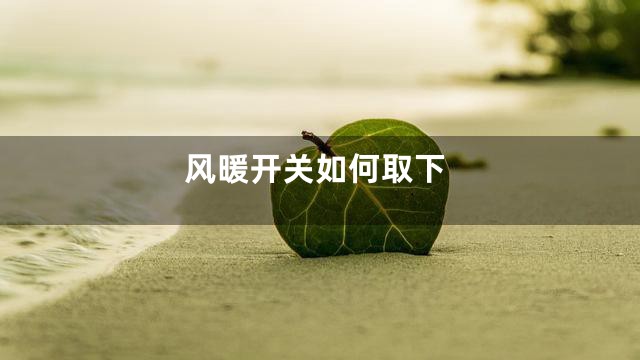 风暖开关如何取下