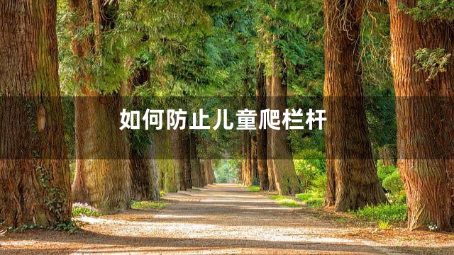如何防止儿童爬栏杆