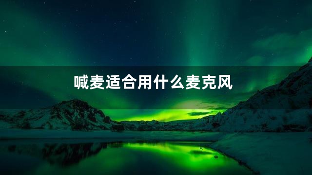 喊麦适合用什么麦克风