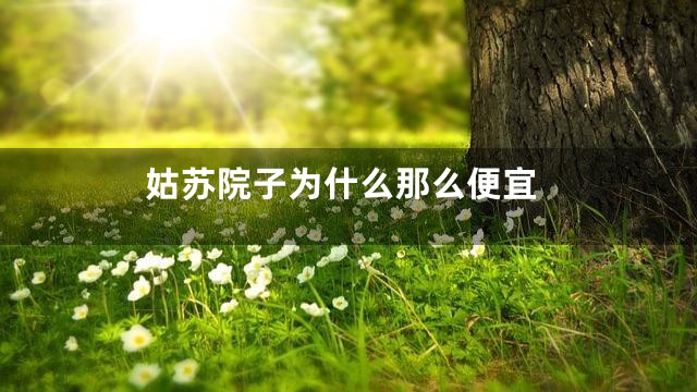 姑苏院子为什么那么便宜