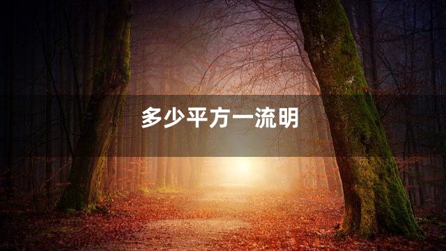 多少平方一流明