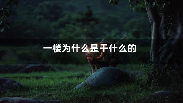 一楼为什么是干什么的