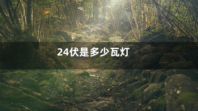 24伏是多少瓦灯