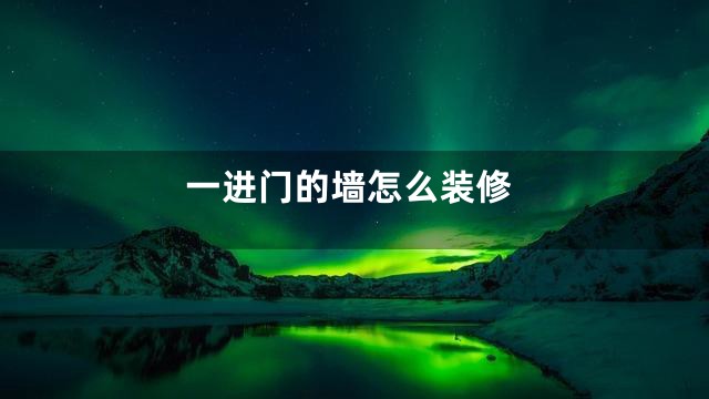 一进门的墙怎么装修