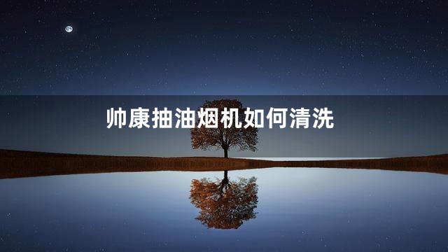 帅康抽油烟机如何清洗