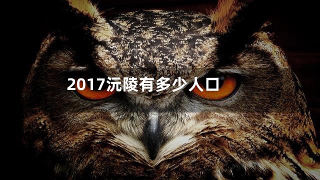2017沅陵有多少人口