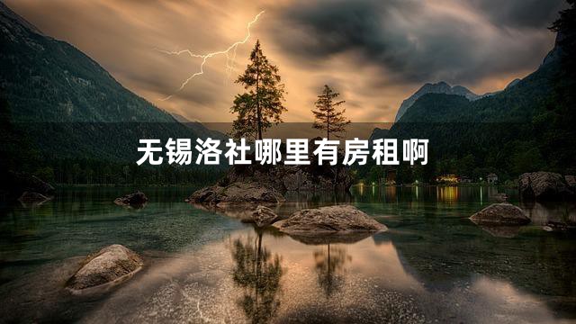 无锡洛社哪里有房租啊