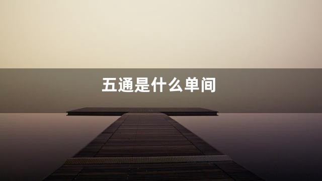 五通是什么单间
