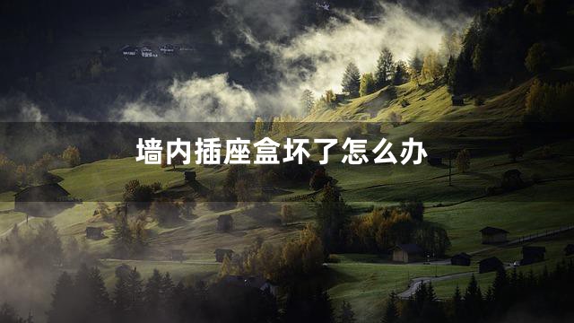 墙内插座盒坏了怎么办