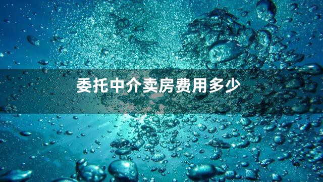 委托中介卖房费用多少