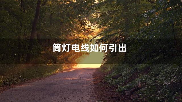 筒灯电线如何引出