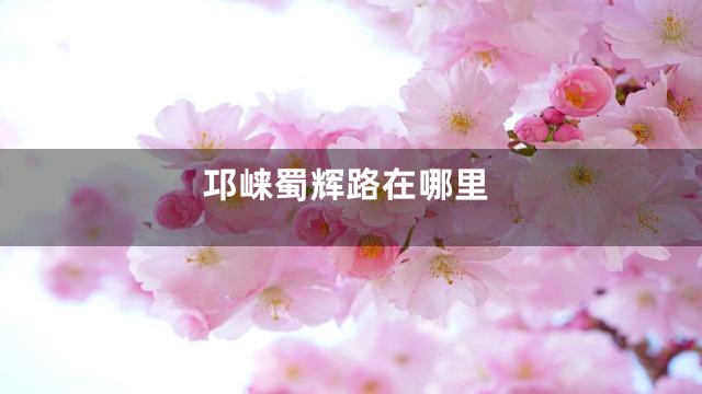 邛崃蜀辉路在哪里