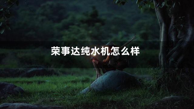 荣事达纯水机怎么样