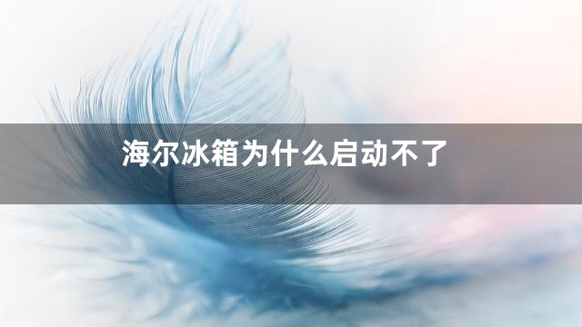 海尔冰箱为什么启动不了