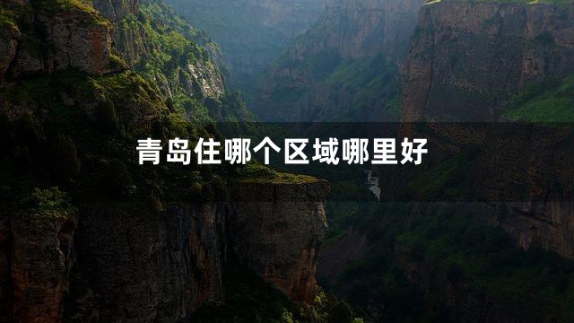 青岛住哪个区域哪里好