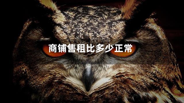 商铺售租比多少正常