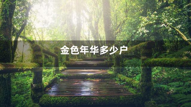 金色年华多少户