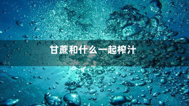 甘蔗和什么一起榨汁