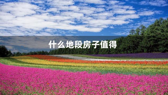 什么地段房子值得