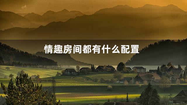 情趣房间都有什么配置