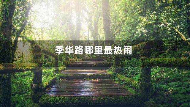 季华路哪里最热闹