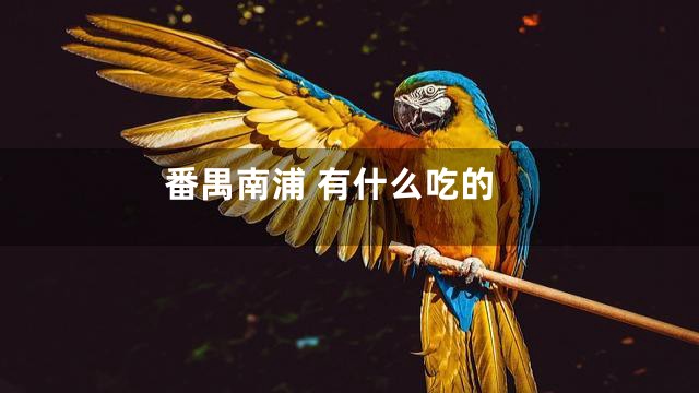 番禺南浦 有什么吃的