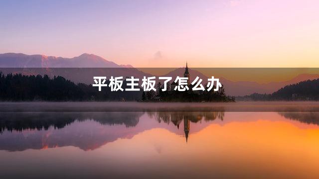 平板主板了怎么办