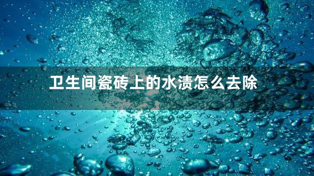 卫生间瓷砖上的水渍怎么去除