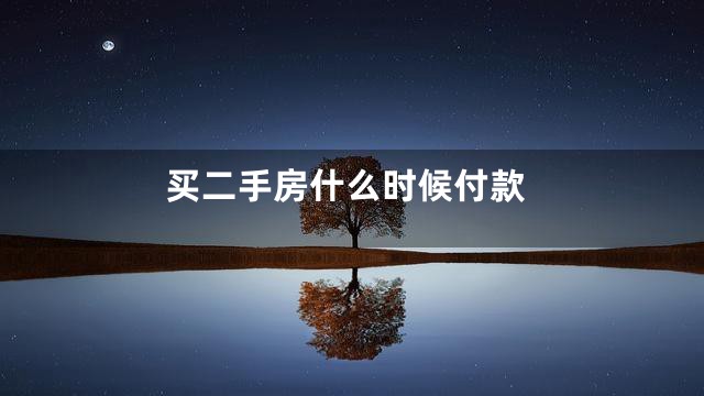 买二手房什么时候付款
