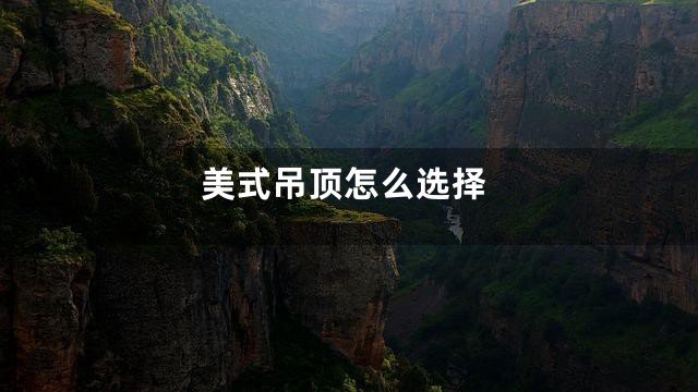 美式吊顶怎么选择