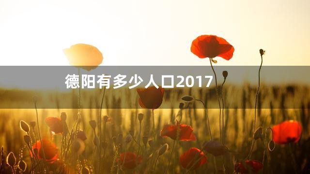 德阳有多少人口2017