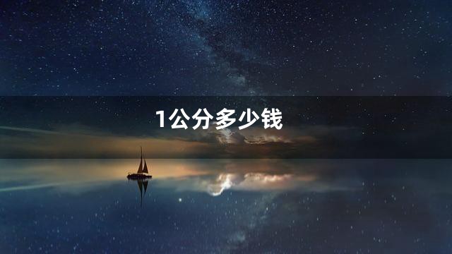 1公分多少钱