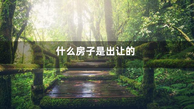 什么房子是出让的