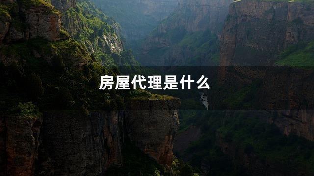 房屋代理是什么